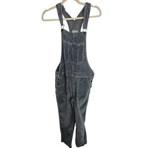 American Eagle Overalls Women M Gray Corduroy Comfy Painter Y2K Heritage 90s